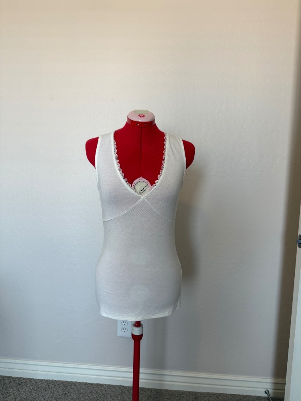 Buckle Black Ivory Lace Racerback Tank Top